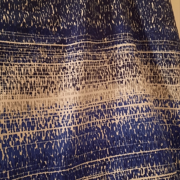 Basque Black, White, + Royal Blue Knee Length Skirt - Picture 2 of 4